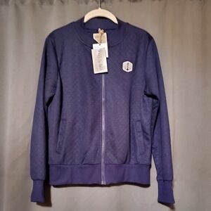 Nautical Blue Lake Zip up Hoodie Size Small Lake Girl